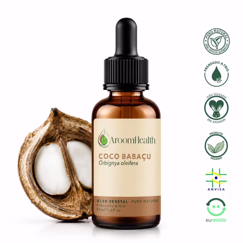Óleo Vegetal Puro Natural de Coco Babaçu 50 ml