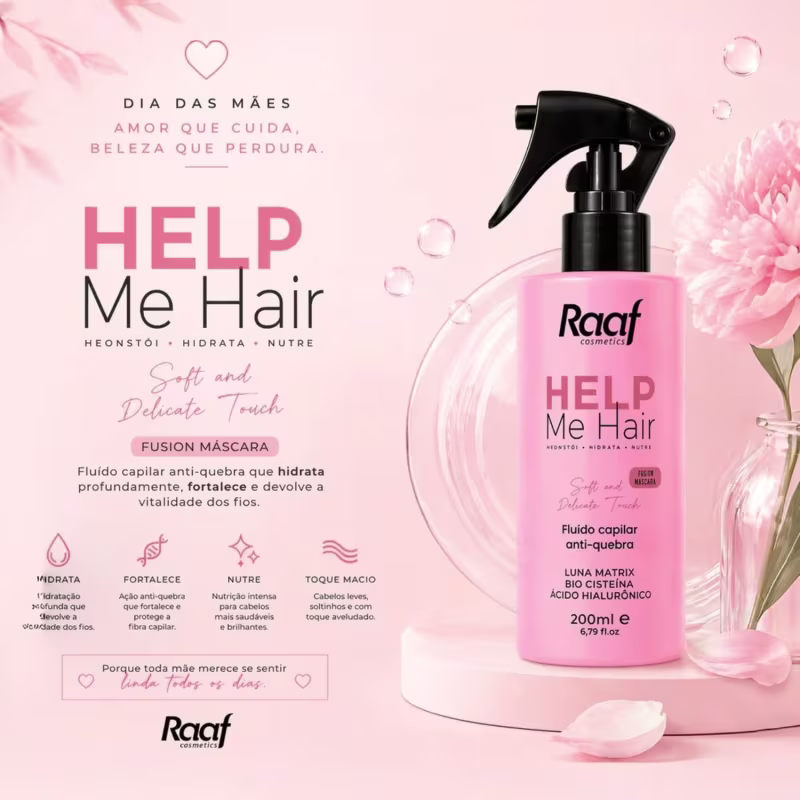 Combo Desejo - Máscara Líquida Help Me Hair + Use Essential Anti-frizz Raaf 200ml