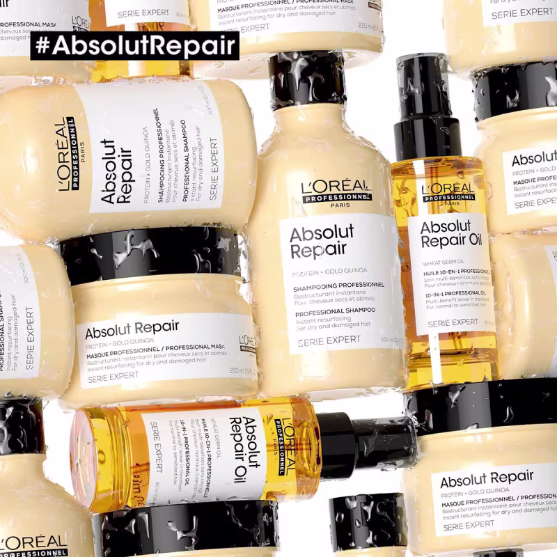 Kit L'Oréal Professionnel Serie Expert Absolut Repair Gold Quinoa + Protein Nutrição Power, 2 produtos.
