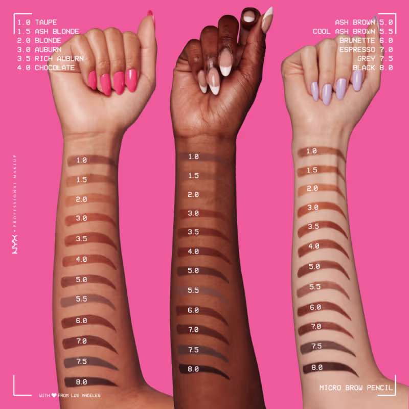 NYX Lápis de Sobrancelha Micro Brow Pencil Ultra Preciso, À Prova D Água e Longa Duração - Espresso