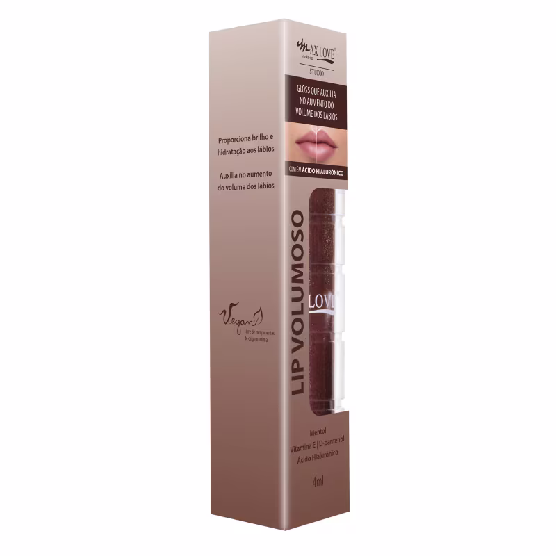 Max Love Lip Volumoso 10 Marrom - Gloss Labial 4ml