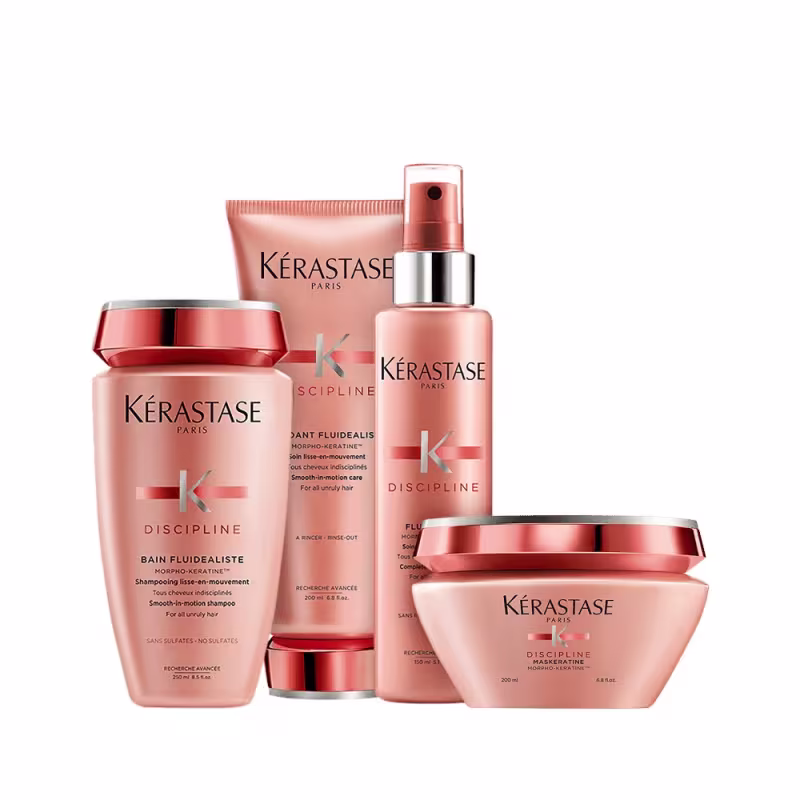 Kérastase Discipline Fluidealiste Kit (Shampoo + Condicionador + Máscara + Leave-in)