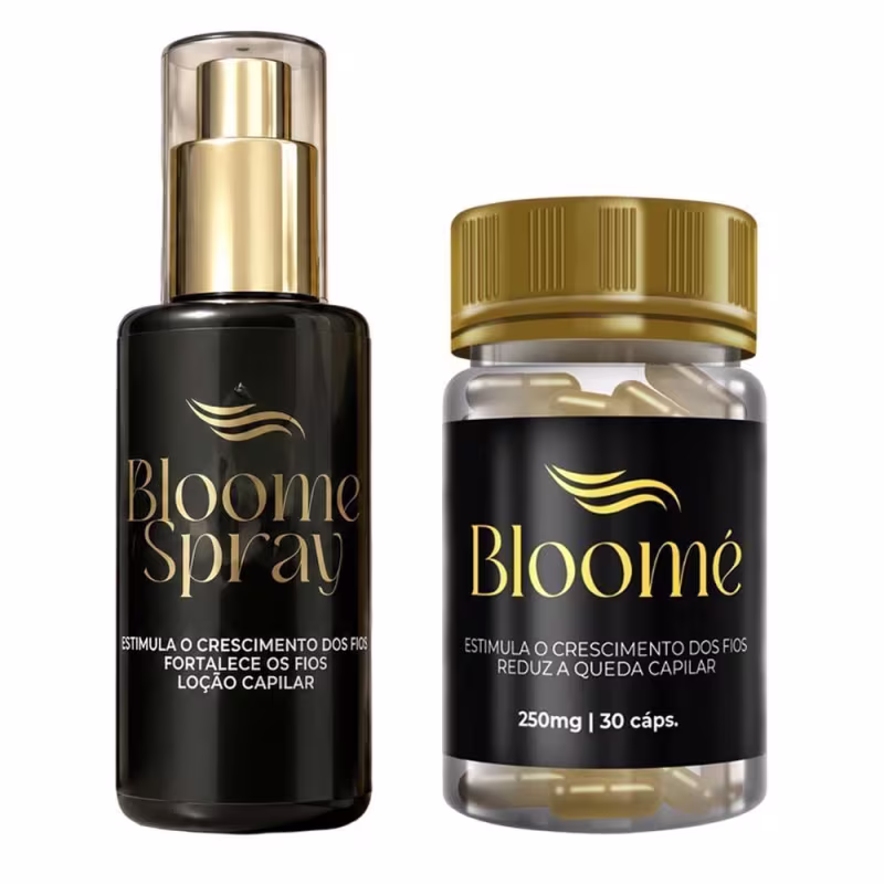 KIT Bloomé 250mg 30 Cápsulas + Bloomé Loção Capilar Spray 60ml