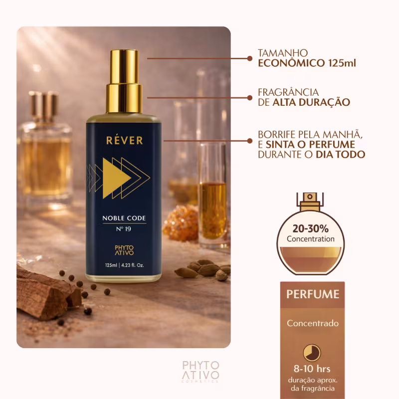 Perfume Masculino Rêver Noble Code Phyto Ativo N 19 125ml