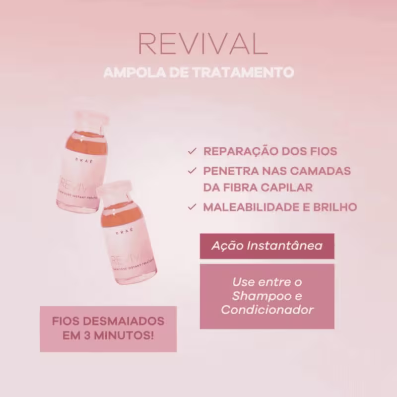 Ampola Capilar Reconstrução Imediata Braé Revival 13ml