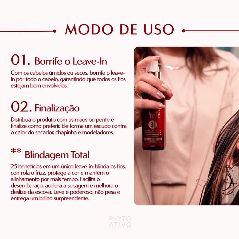 Leave-in Long Time Phyto Ativo Nutrição Biotecnológica 200ml