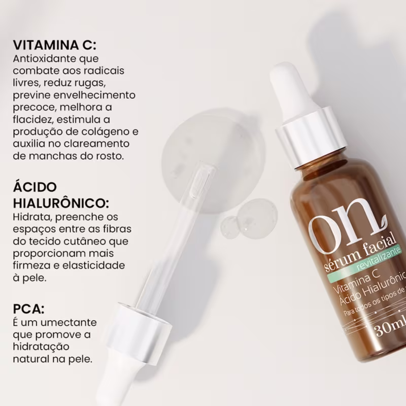 Sérum Facial Revitalizante Orgânico Natural 30mL