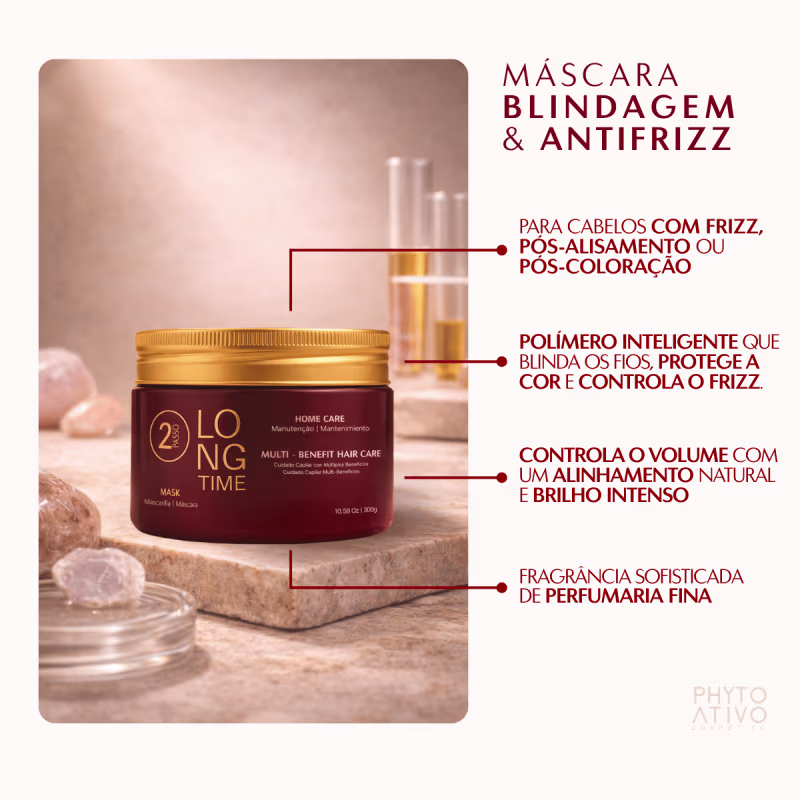 Máscara Long Time Phyto Ativo Nutrição Biotecnológica 300g