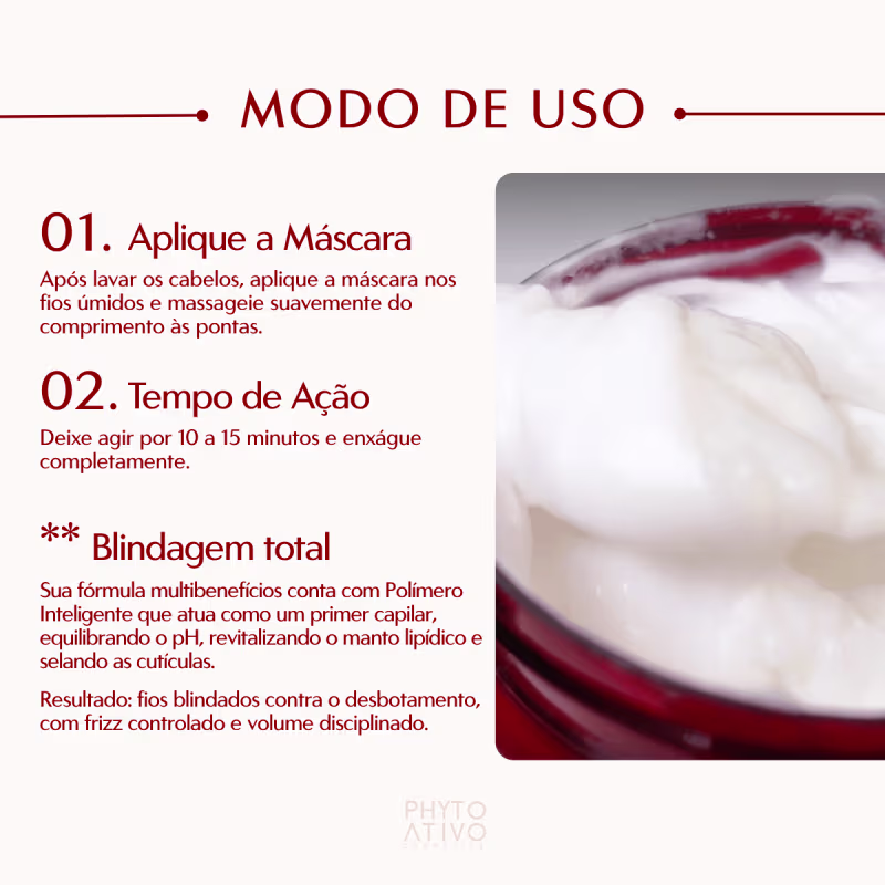 Máscara Long Time Phyto Ativo Nutrição Biotecnológica 300g