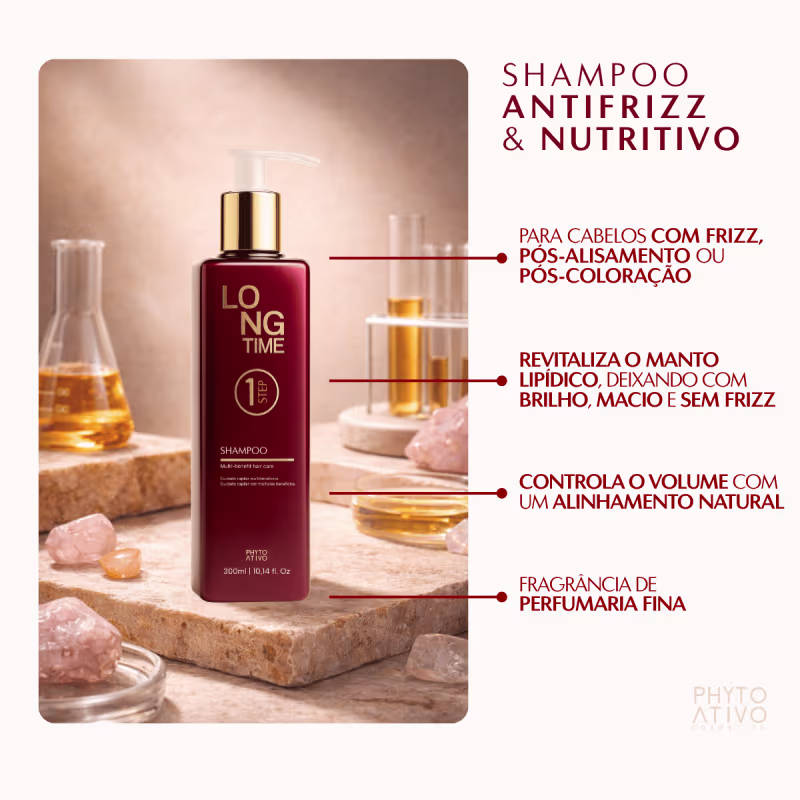 Shampoo Long Time Phyto Ativo Nutrição Biotecnológica 300ml
