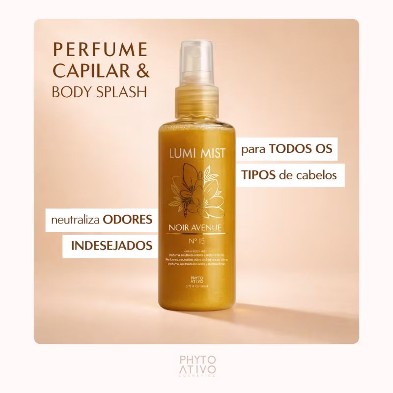 Perfume Capilar Lumi Mist Noir Avenue Nº15 Phyto Ativo 110ml