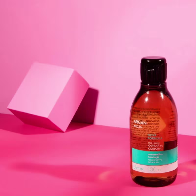 Óleo Capilar e Corporal Argan Farmax 100ml – Hidratação Profunda, Brilho Intenso e Ação Antifrizz para Cabe