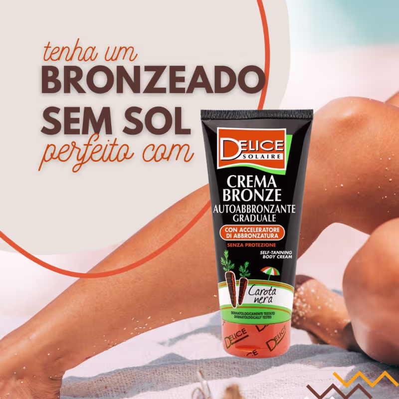 Autobronzeador Corporal em Creme Delice Solaire Crema Bronze Carota Nera - 200ml