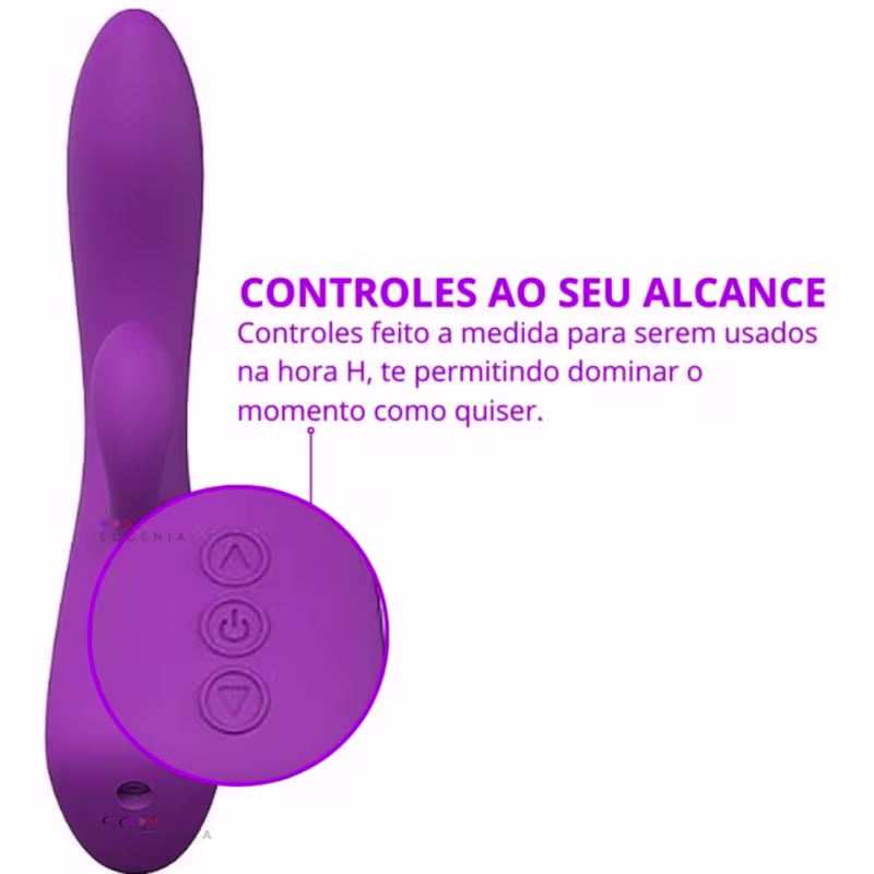 Muse Vibrador Ponto G e Clitóris Rabbit Movimento de Dedo Formato Anatômico Demons S-Hande em Silicone Recarregável
