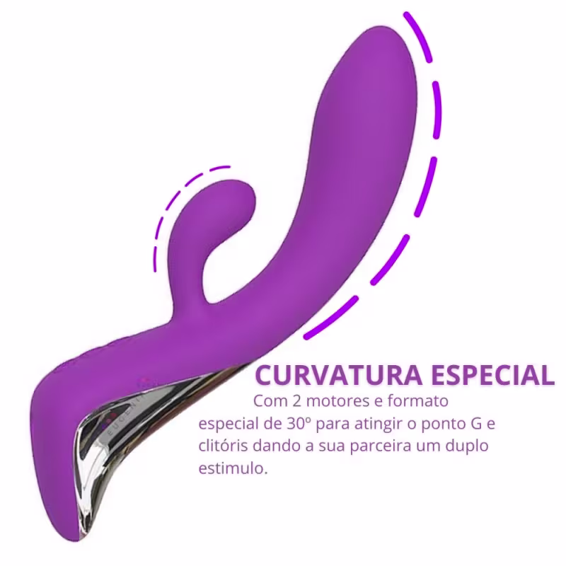 Muse Vibrador Ponto G e Clitóris Rabbit Movimento de Dedo Formato Anatômico Demons S-Hande em Silicone Recarregável