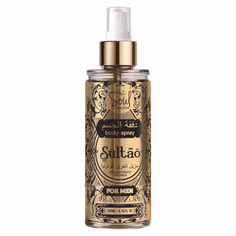 Body Splash Arabe Sultao Men Soul Cosmeticos 200ml