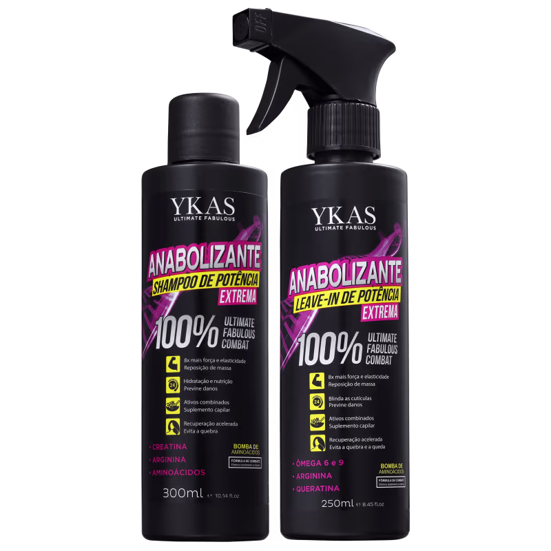 Kit YKAS Anabolizante Capilar de Potência Extrema (2 Produtos)