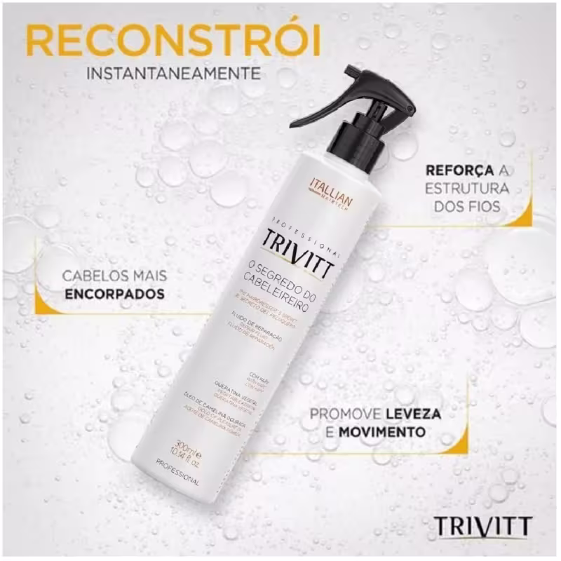 Trivitt O Segredo do Cabeleireiro 300ml – Reconstrução Capilar Instantânea Profissional