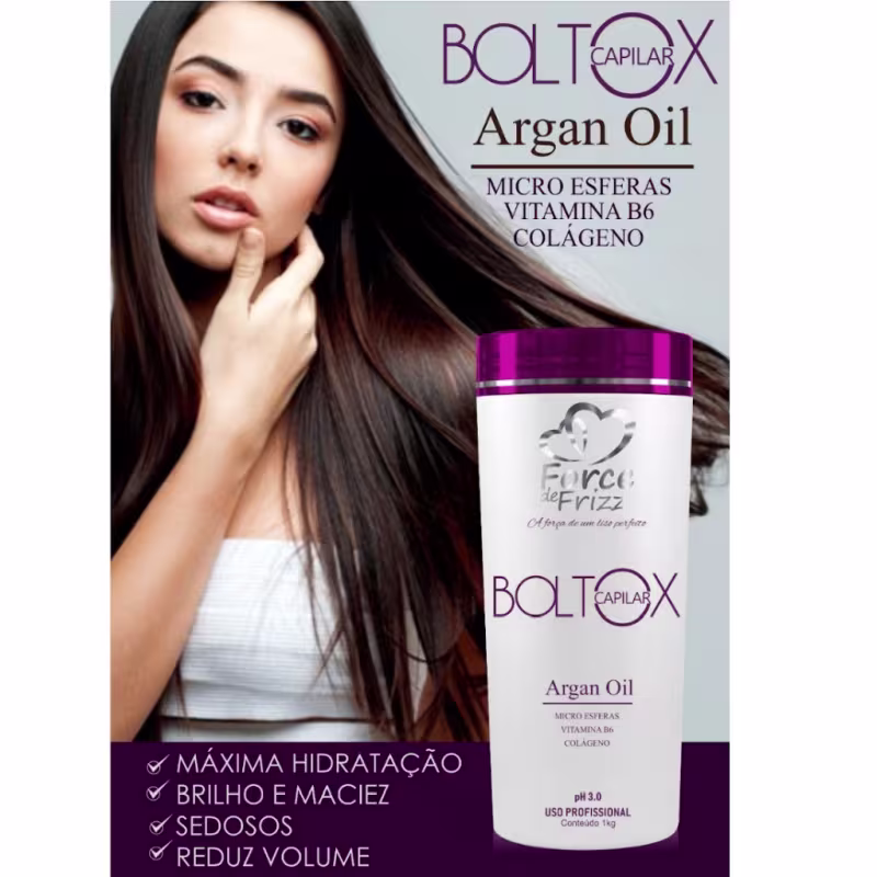 Máscara Capilar Profissional Boltox Capilar Argan Oil - Force Cosméticos 1Kg
