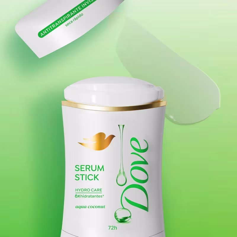 Desodorante Antitranspirante 72h Dove Stick Aqua Coconut 45g Aqua Coconut