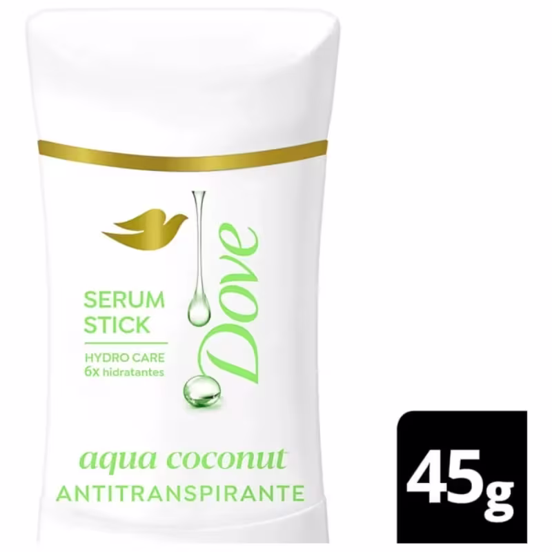 Desodorante Antitranspirante 72h Dove Stick Aqua Coconut 45g Aqua Coconut