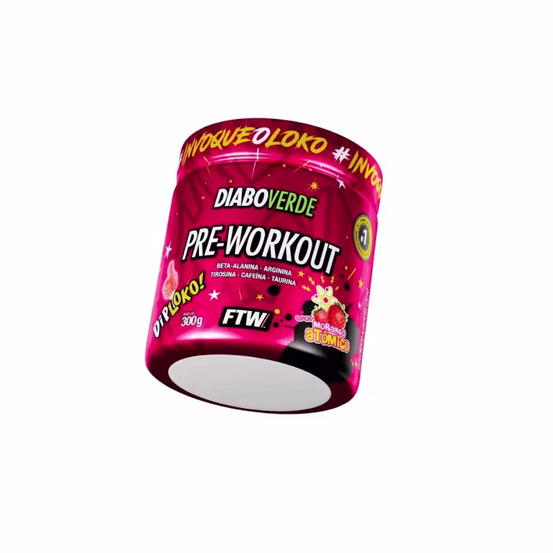 Suplemento em Pó Dip Loko Pré-Workout Sabor Morango - 300g