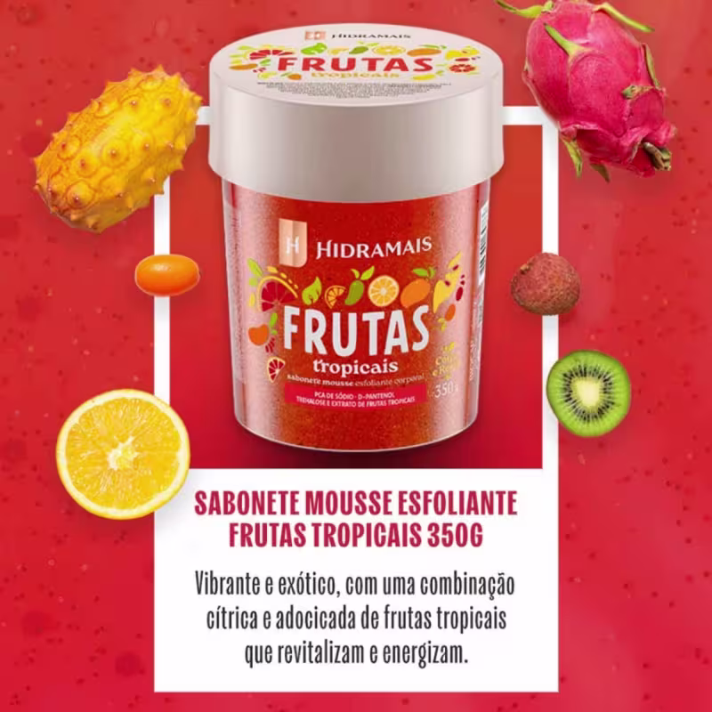 Esfoliante Corporal Hidramais - Frutas Tropicais - 350g