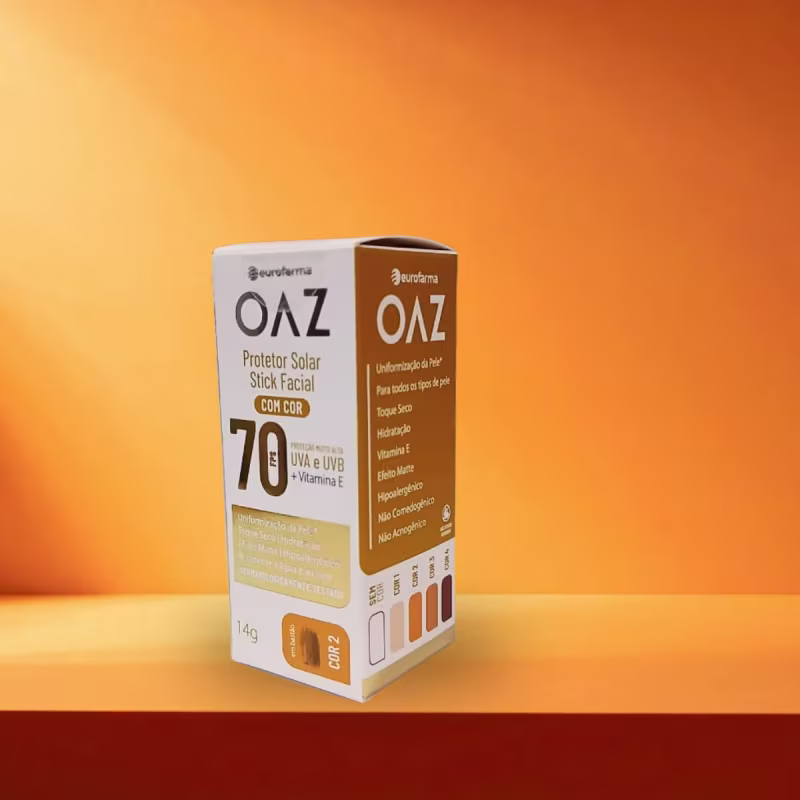 OAZ Protetor Solar em Stick Facial Com Cor Fps70 14ml - Cor 2