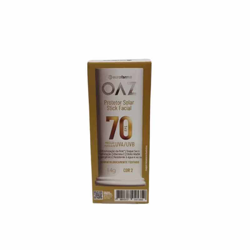OAZ Protetor Solar em Stick Facial Com Cor Fps70 14ml - Cor 2