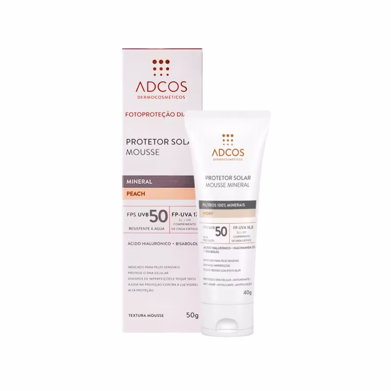 Adcos Protetor Solar Mousse Mineral Bronze Fps50 40g