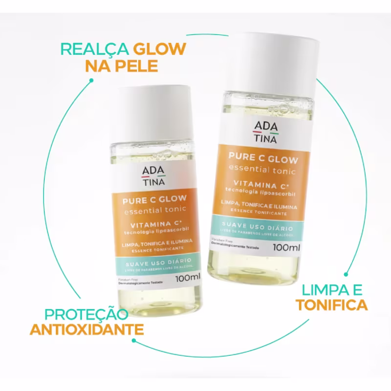 Tônico Facial Vitamina C Pure C Glow Ada Tina 100ml
