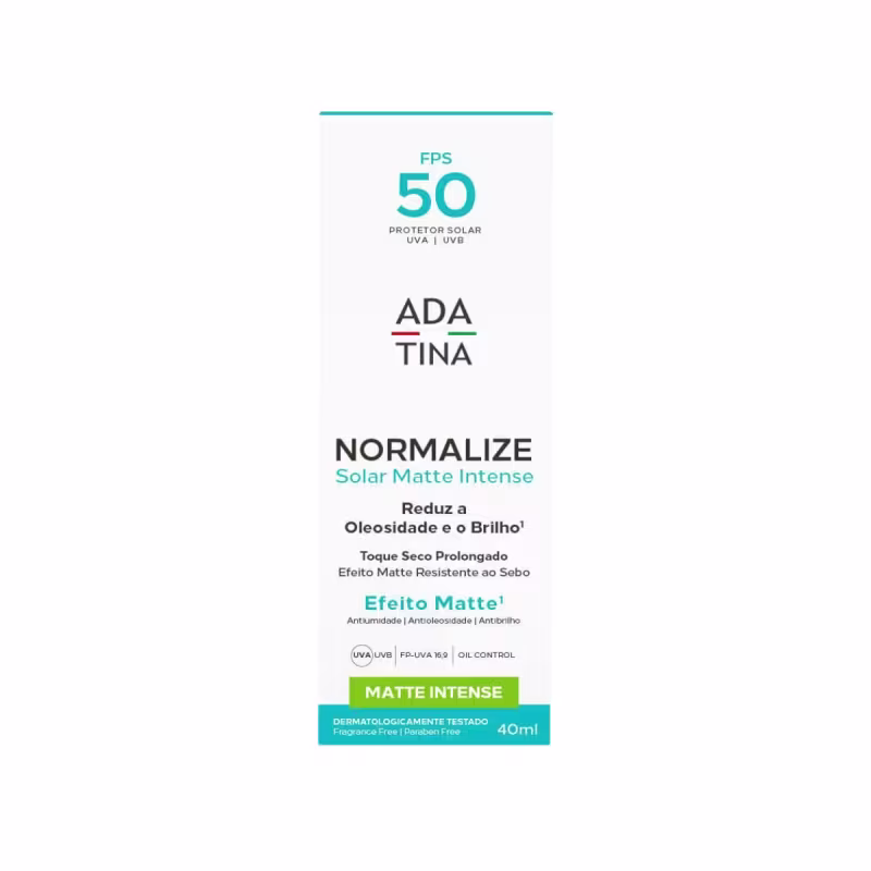 Normalize Protetor Solar Matte Intense Fps50 Ada Tina 40ml