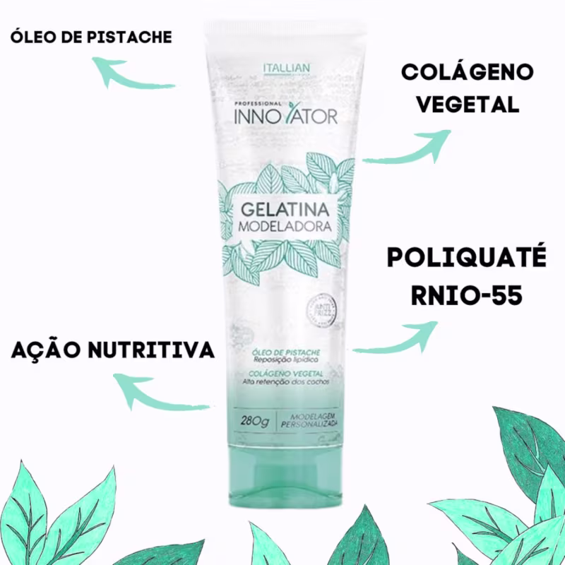 Gelatina Capilar Modeladora Para Cachos Innovator 280ml - Definição dos Cachos