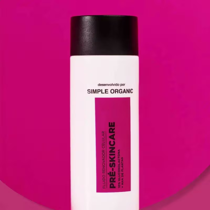 Fluído Renovador Celular Simple Organic Pré-Skincare, 120ml.