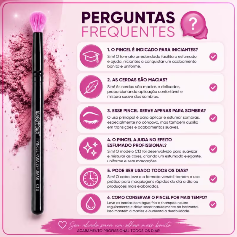 Pincel Para Esfumar Macrilan Linha Color C13