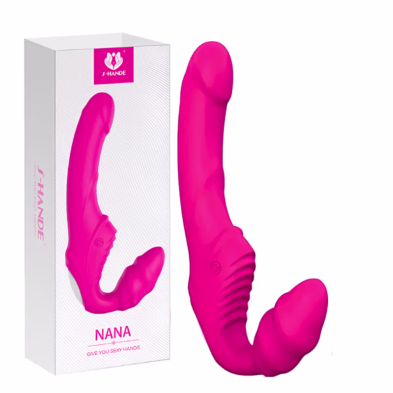 Vibrador Dupla Vibração Strapless Recarregável Nana Pink