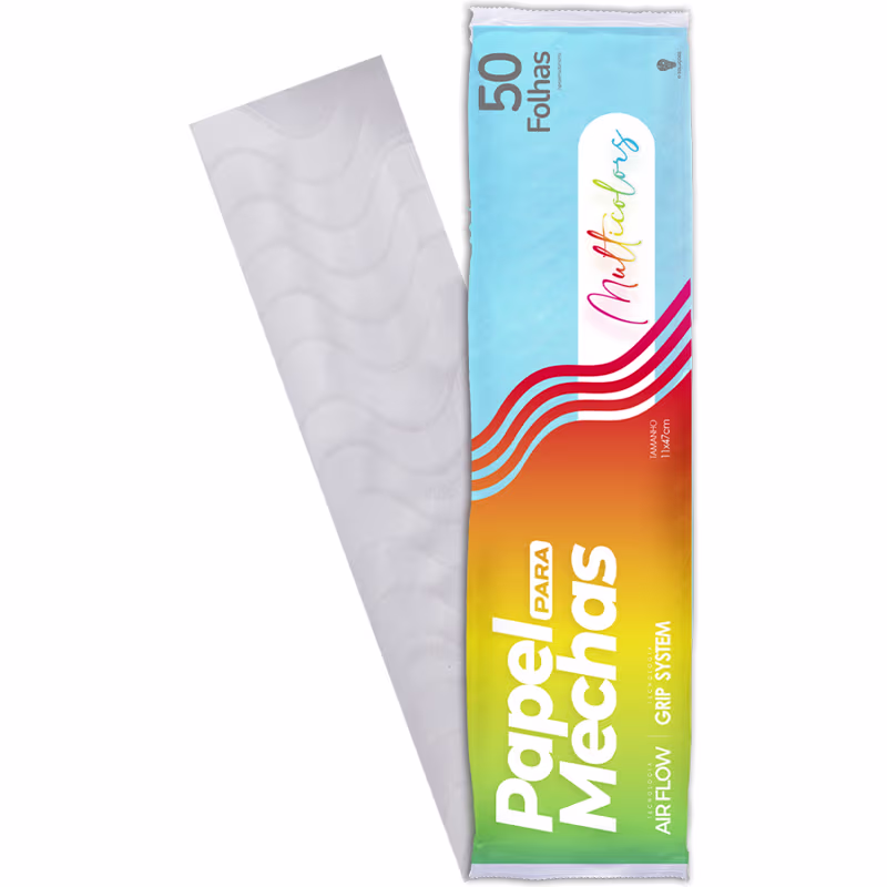 Papel para Mechas Multicolors Azul 11x47 50fls 56g