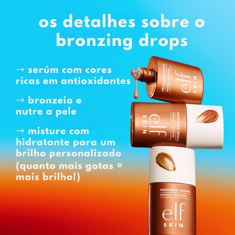 Elf Bronzing Drops | Sérum Bronzeador com Glow Natural - 2 Pure Gold