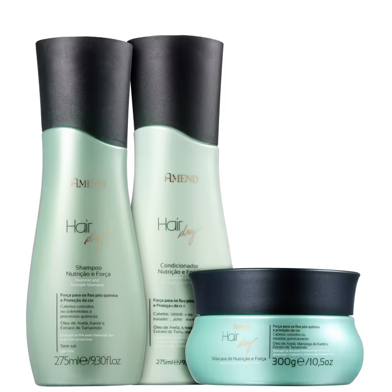 Kit Amend Hair Dry Força e Nutrição Tratamento (3 Produtos)