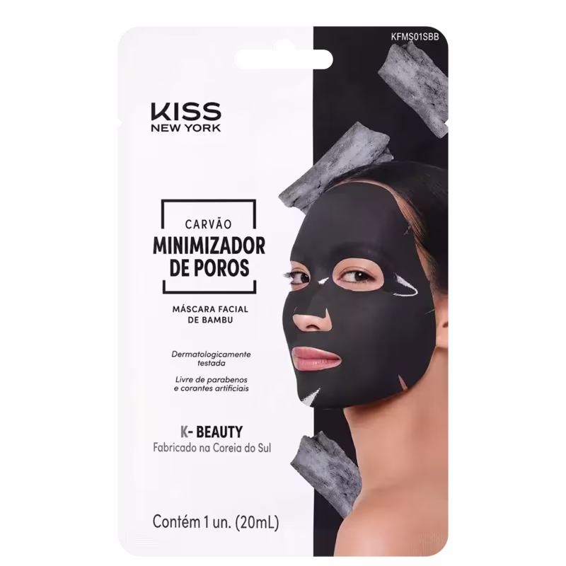 Kiss New York Carvão Minimizador de Poros - Máscara Facial 20ml