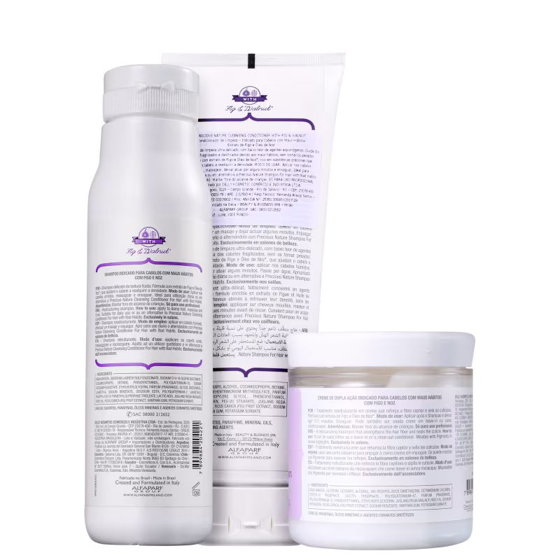 Kit Alfaparf Precious Nature Hair With Bad Habits Trio (3 Produtos)
