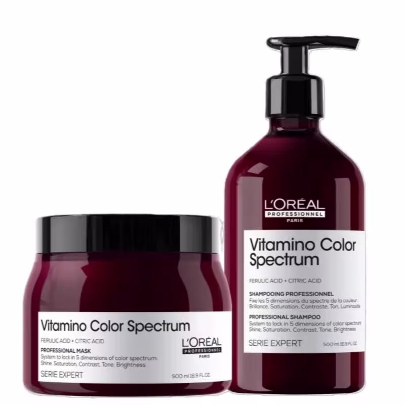 Kit L'Oréal Professionnel Vitamino Color Spectrum (Shampoo 500ml + Máscara 500ml)