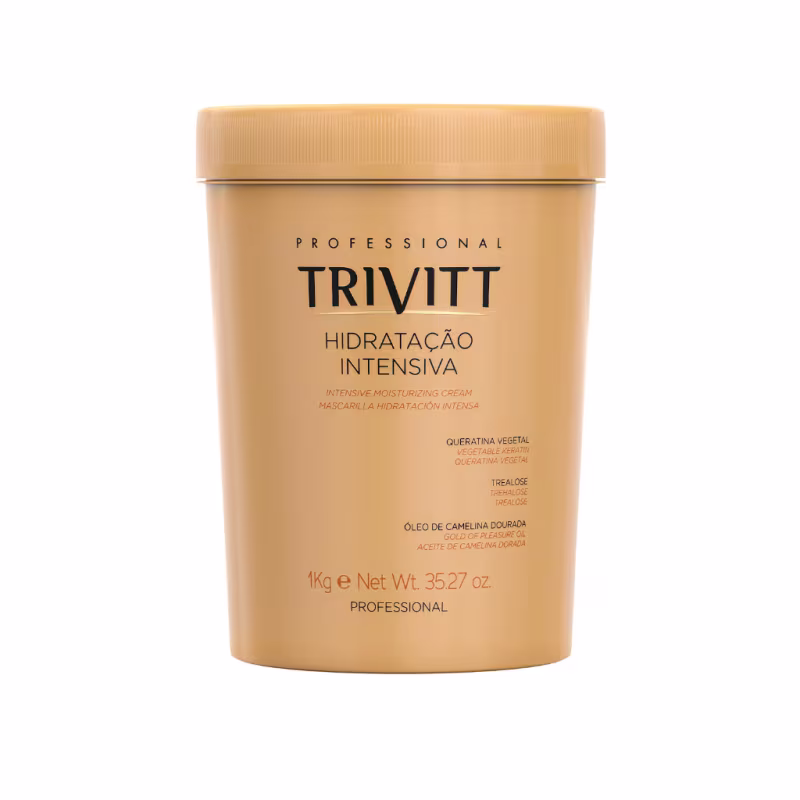Trivitt Máscara Hidratação Intensiva 1Kg + Spray de Brilho 200ml – Nutrição e Luminosidade Profunda