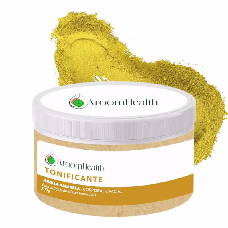 Argila multifuncional Cabelo - Corpo - Rosto - cor Amarela 200g