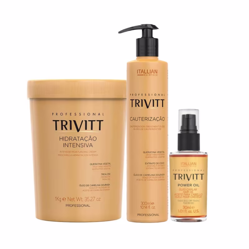 Kit Profissional Trivitt Tratamento Capilar de Reparação Intensiva (3 itens)