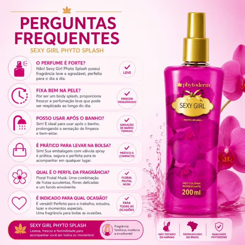 Kit Phytoderm Body Splah Sexy Girl: Leve 3 Pague 2 200ml