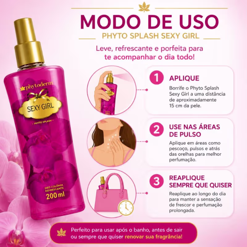 Kit Phytoderm Body Splah Sexy Girl: Leve 3 Pague 2 200ml