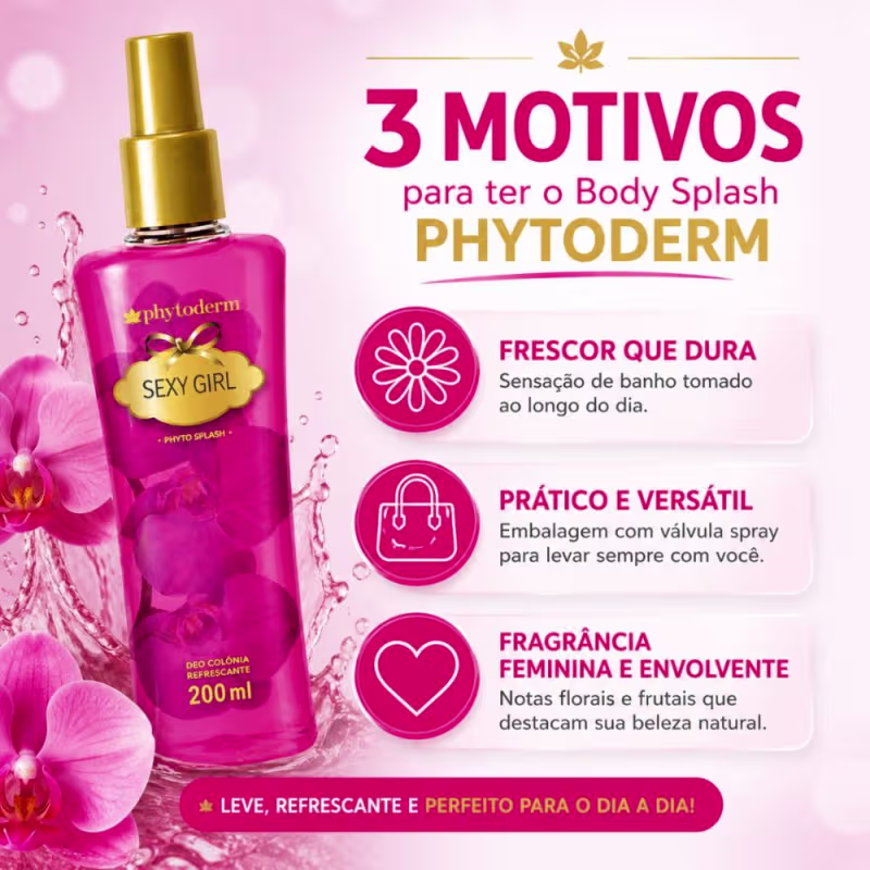 Kit Phytoderm Body Splah Sexy Girl: Leve 3 Pague 2 200ml