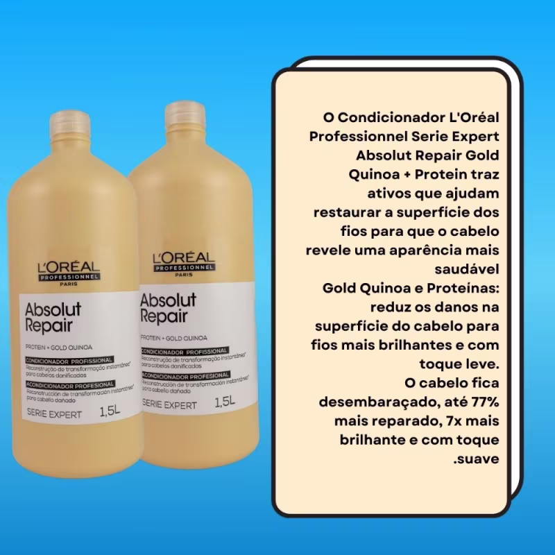 L'Oréal Professionnel Absolut Gold Kit 2 Condicionador 1,5L