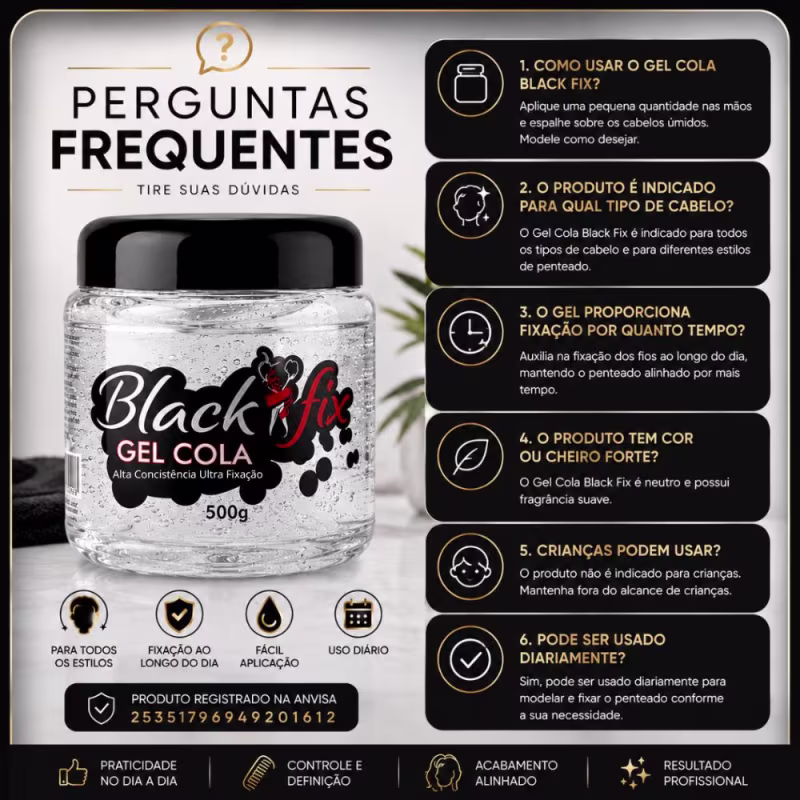 Gel Cola Black Fix 500g